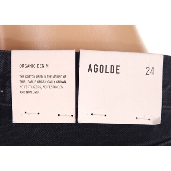 AGOLDE Jamie High Rise Classic Jeans Size 24 XXS Womens Black Compass $168 - Picture 10 of 15